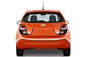 AUT 49 IZ0016 01
2013 Chevrolet Sonic LT 5-Door Hatchback Orange Rear View On White Seamless