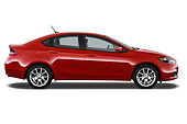 AUT 49 IZ0023 01
2013 Dodge Dart Rallye Red Profile View On White Seamless