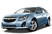 AUT 49 IZ0027 01
2013 Chevrolet Cruze SW LTZ Wagon Blue 3/4 Front View On White Seamless