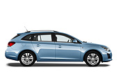 AUT 49 IZ0031 01
2013 Chevrolet Cruze SW LTZ Wagon Blue Profile View On White Seamless