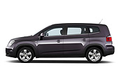 AUT 49 IZ0041 01
2013 Chevrolet Orlando LTZ+ MPV Purple Profile View On White Seamless