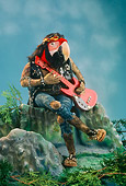 BRD 01 RC0001 01
Humorous Red Macaw Hippie Playing Guitar Sitting On Rock Studio