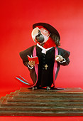 BRD 01 RC0021 01
Humorous Priest Macaw Standing On Steps Studio Red Background