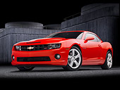 CAM 02 RK0104 01
2011 Chevrolet Camaro SS Orange 3/4 Front View With Studio Background