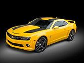 CAM 02 RK0113 01
2012 Chevrolet Camaro SS Yellow 3/4 Front View In Black Studio
