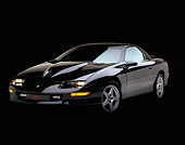 CAM 02 RK0005 06
1996 Chevrolet Camaro SS Black 3/4 Front View Studio