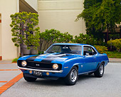 CAM 02 RK0052 01
1969 Chevrolet Camaro SS 396 Blue 3/4 Front View By Building