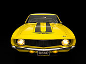 CAM 03 RK0119 01
1969 Chevrolet Yenko Camaro Daytona Yellow Head On View Studio