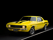 CAM 03 RK0123 01
1969 Chevrolet Yenko Camaro Daytona Yellow 3/4 Front View Studio