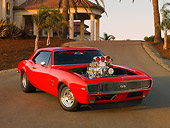 CAM 03 RK0137 01
1967 Chevrolet Camaro Prostreet Red 3/4 Front View On Pavement