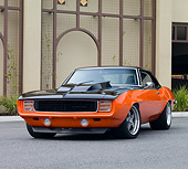 CAM 03 RK0182 01
1969 Chevrolet Camaro Orange And Black 3/4 Front View By Building