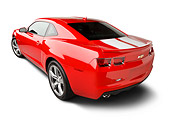 CAM 04 BK0023 01
2012 Chevrolet Camaro Red With White Stripe 3/4 Rear View On White Seamless
