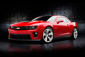CAM 04 BK0048 01
2013 Chevrolet Camaro ZL1 Red 3/4 Front View With Concrete Background