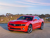 CAM 04 RK0123 01
2010 Chevrolet Camaro RS Red 3/4 Front View On Pavement