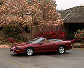 CAM 04 RK0005 01
1995 Chevrolet Camaro  Convertible Burgundy 3/4 Side View On Pavement