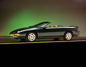CAM 04 RK0013 02
1994 Chevrolet Camaro Z-28 Convertible Green 3/4 Side View On Yellow Line Studio