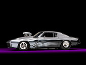 CAM 04 RK0095 01
1971 Chevrolet Camaro Black With Gray Flames 3/4 Front View Studio