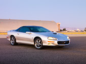 CAM 04 RK0102 01
2002 Chevrolet Camaro SS SLP Silver 3/4 Front View By Hangar