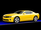 CAM 07 RK0124 01
2010 Chevrolet Camaro RS/SS Yellow 3/4 Front View Studio