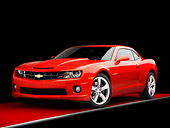 CAM 07 RK0127 01
2010 Chevrolet Camaro RS/SS Red 3/4 Front View Studio