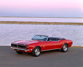 CAM 07 RK0007 14
1968 Chevrolet Camaro SS/RS Convertible Red 3/4 Front View By Water