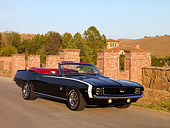 CAM 07 RK0057 01
1969 Chevrolet Camaro RS/SS 396 Convertible Black 3/4 Front View On Pavement
