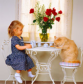 CHD 07 RS0002 01
Little Girl Having Tea With Cat At Table