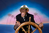 CHI 03 RK0278 01
Humorous Captain Chimpanzee Piloting Ship: Captain Chimp