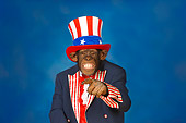 CHI 03 RK0286 01
Humorous Uncle Sam Chimpanzee Pointing