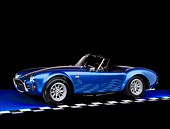 COB 01 RK0080 01
1967 Shelby Cobra AC 427 CSX 3342 Convertible Blue 3/4 Side View On Blue Floor Checkered Line Studio