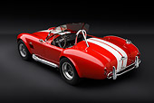 COB 01 RK0142 01
1966 Shelby AC Cobra Red With White Stripes 3/4 Rear View In Studio