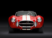 COB 01 RK0146 01
1966 Shelby AC Cobra Red With White Stripes Front View In Studio