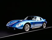 COB 01 RK0112 04
1965 Shelby, Cobra, Replica, Daytona Coupe, Electric Blue Viper Blue, Factory 5 Racing Kit 3/4 Front View Studio