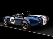 COB 01 RK0127 01
1964 Shelby Cobra 289 AC Blue Convertible 3/4 Rear View Studio