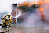 FIR 01 RK0004 01
Two Firemen Fighting Fire In Garage