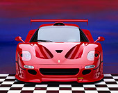 FRR 01 RK0001 01
Ferrari F-50 GTR 1 Red Head On Shot On Checkered Floor Studio