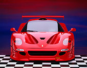 FRR 01 RK0001 04
Ferrari F-50 GTR 1 Red Head On Shot On Checkered Floor Studio