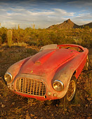 FRR 03 RK0051 01
1950 Ferrari 166mm Barchetta Red 3/4 Front  View In Desert