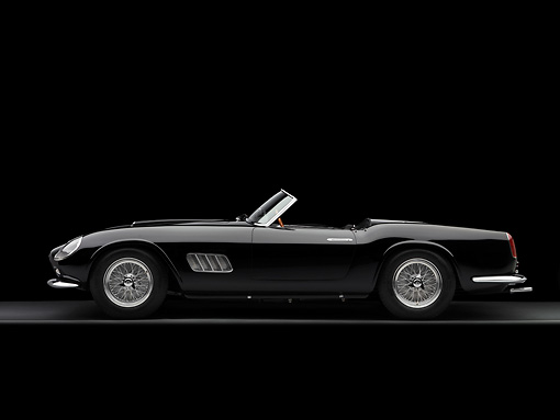 FRR 03 RK0104 01 1959 Ferrari 250GT California Spyder LWB Black Profile FRR 03 RK0104 01 1959 Ferrari 250GT California Spyder LWB Black Profile
