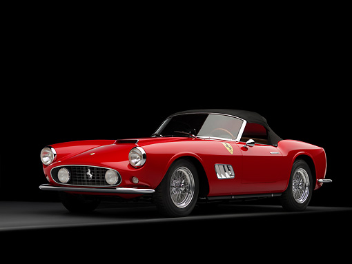 FRR 03 RK0108 01 1959 Ferrari 250GT California Spyder LWB Red 3 4 Side