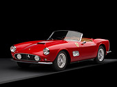 FRR 03 RK0110 01
1959 Ferrari 250GT California Spyder LWB Red 3/4 Front View Studio
