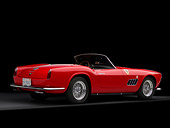 FRR 03 RK0112 01
1959 Ferrari 250GT California Spyder LWB Red 3/4 Rear View Studio