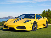 FRR 04 BK0006 01
2010 Novitec Rosso Ferrari F430 Scuderia Yellow 3/4 Front View On Grass By Lake