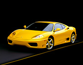 FRR 04 RK0168 04
1999 Ferrari 360 Modena Yellow 3/4 Front View On Gray Line Studio