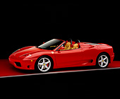 FRR 04 RK0281 01
2002 Ferrari 360 Modena F1 Spyder Red 3/4 Side View On Red Floor Studio
