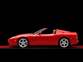FRR 04 RK0486 02
2005 Ferrari 575 Superamerica Red Profile View On Red Floor Studio
