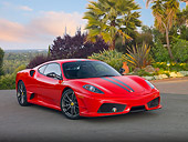 FRR 04 RK0629 01
2009 Ferrari F430 Scuderia Red 3/4 Front View On Pavement By House And Trees