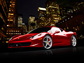FRR 04 RK0659 01
2010 Ferrari 458 Italia Red 3/4 Front View By Skyscrapers At Night