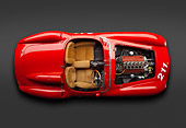 FRR 04 RK0688 01
1957 Ferrari 625 TRC Red Overhead View In Studio