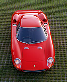 FRR 04 RK0104 01
1965 Ferrari LM 250 Red Overhead Front Shot On Grass